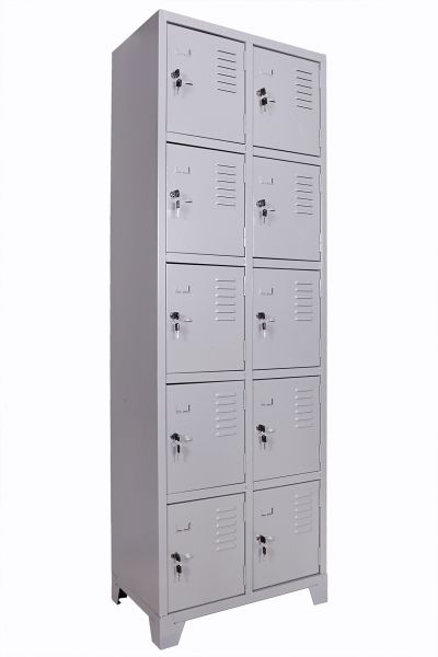 Roupeiro de Aço c/ 10 Portas Pequenas c/ Fechadura Chapa 24.(Código: RPPF4/10/24PRF)